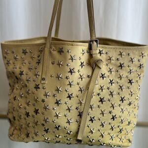 JIMMY CHOO Yellow Leather Sasha M Shoulder Bag